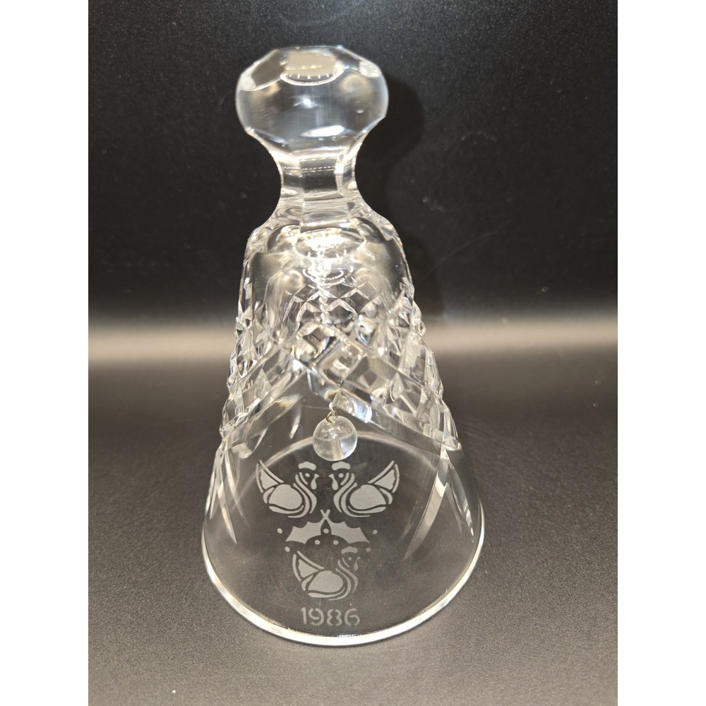 Waterford Crystal 12 Days of Christmas Bell Three French Hens Bell 1986
